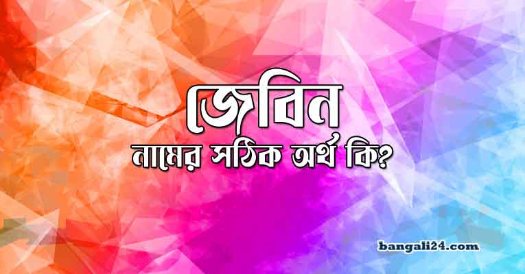 জেবিন নামের অর্থ কি