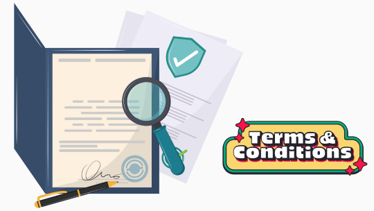 Terms & Conditions লেখা, কাগজে কলম দিয়ে সিগনেচার, টার্মস আইকন ও লেন্স — Bangali24