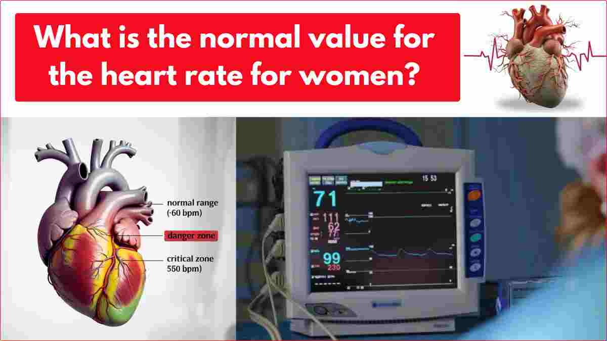 What is the normal value for the heart rate for women