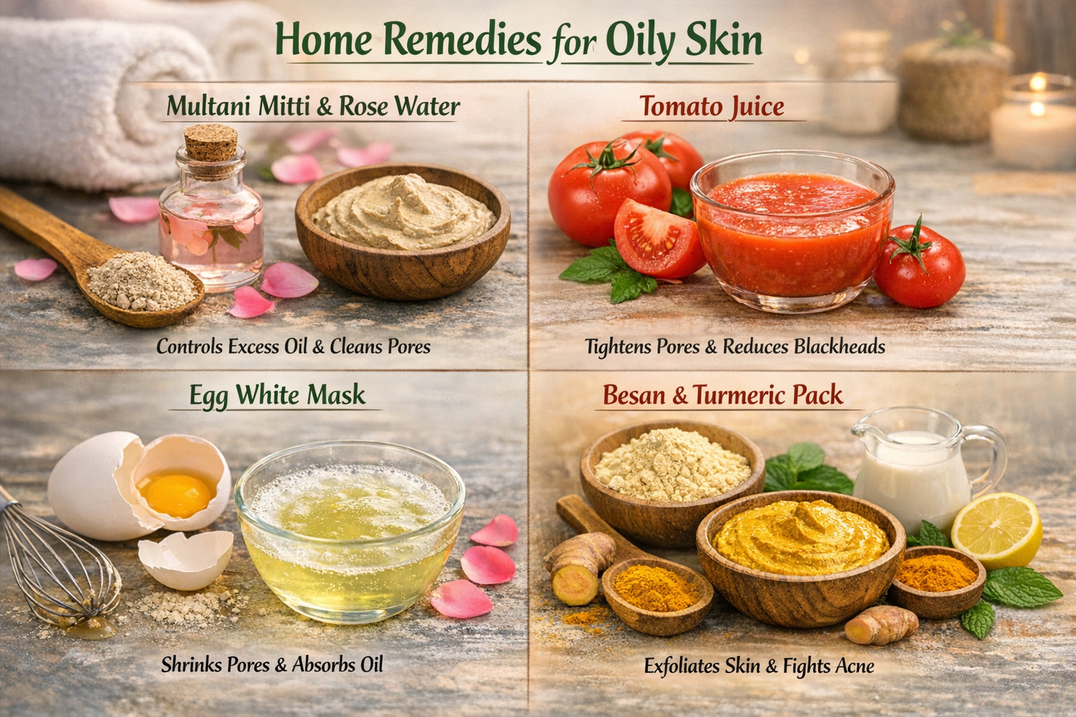 তৈলাক্ত ত্বকের ঘরোয়া যত্ন ও প্রাকৃতিক ফেসপ্যাক
